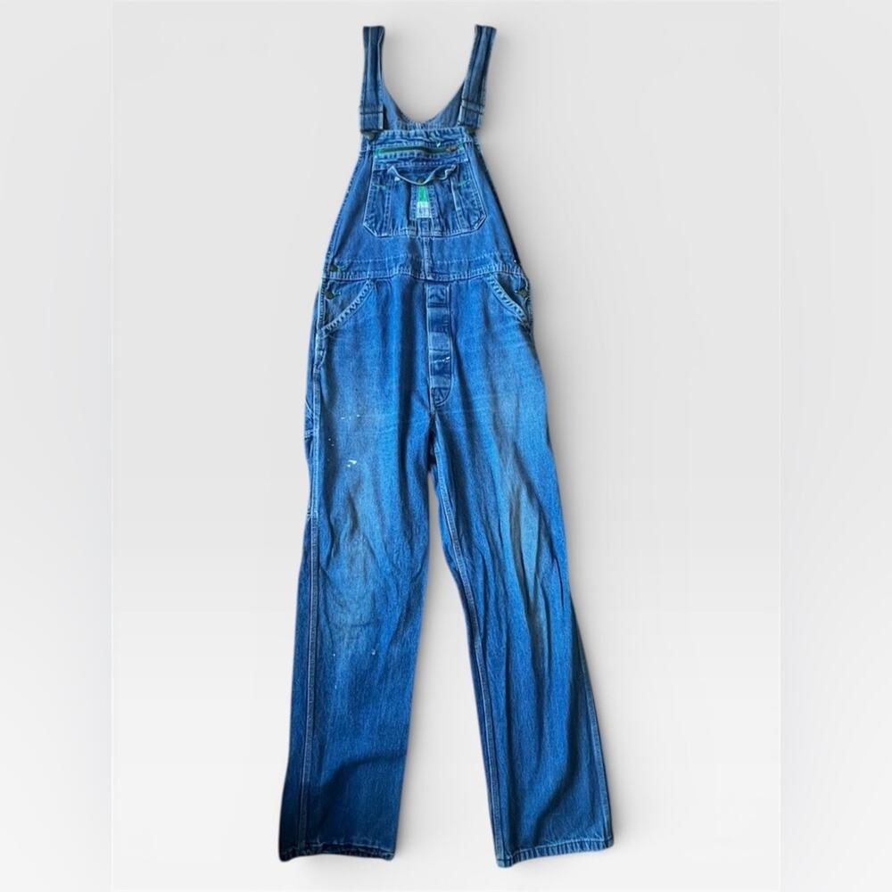 Vintage Liberty Denim Overalls Mens 36x32 distressed thrashed - Picture 3 of 7